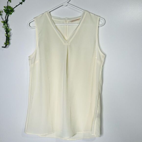 Soft Surroundings Cream Ivory Dress Tank Blouse V-Neck - Picture 1 of 10